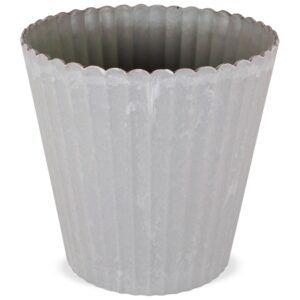 matches21 - Webshop uebertoepfe Blumentoepfe Pflanzkuebel shabby Kunststoff grau 2 Groessen 126354 2 1 9