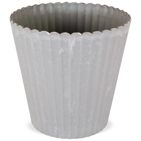 matches21 - Webshop uebertoepfe Blumentoepfe Pflanzkuebel shabby Kunststoff grau 2 Groessen 126354 2 1 9