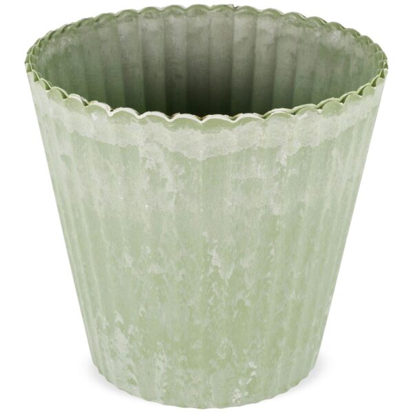 matches21 - Webshop uebertoepfe Blumentoepfe shabby Kunststoff olivgruen 2 Groessen 126347 1 1 8