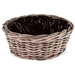 matches21 - Webshop uebertoepfe geflochten Pflanzkoerbe Blumentoepfe Rattan natur 2 Groessen 126355 2 1 25