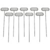 matches21 - Webshop 9 teiliges Kraeuterstecker Set Metall Hochbeet Kraeuterbeet und Gewaechshaus Kraeuterschilder fuer Garten und Balkon Witterungsbestaendige Metall Pflanzenschilder Kraeutergarten 28 cm 12 14