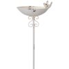 matches21 - Webshop Elegante Vogeltraenken am Stab aus Eisen Frostsichere Vogelbrunnen mit Erdspiess in Weiss Braun Grau und Gruen verschiedene Ausfuehrungen Wetterfeste Gartendeko perfekt fuer Garten 1 26