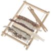 matches21 - Webshop Kinderwebrahmen Holz 5 teiliges Set inkl Schiffchen Webbaum Kamm und Anleitung 114320 2 5