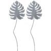 matches21 - Webshop Monstera Blaetter am Stab aus Eisen Grau in 2 Groessen Pflanzenstecker Gartendeko fuer draussen Blumenstecker fuer Terrasse und Balkon Wetterfeste und vielseitige Gartenstecker in mod 2 12