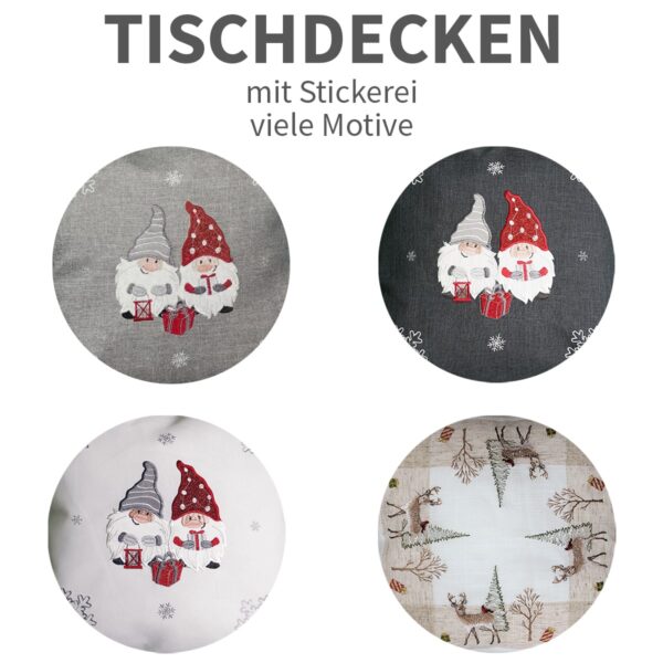 matches21 - Webshop Tischdecke winterlich bestickt 128009 25